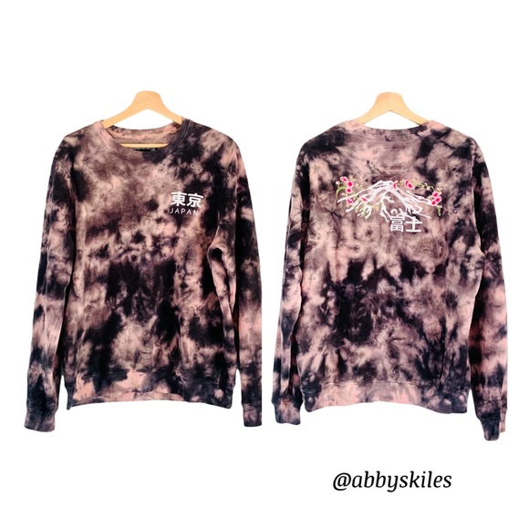 Blind Rooster Sweatshirt Women Medium Japan Tie Die Embroidered Japan - Picture 1 of 12